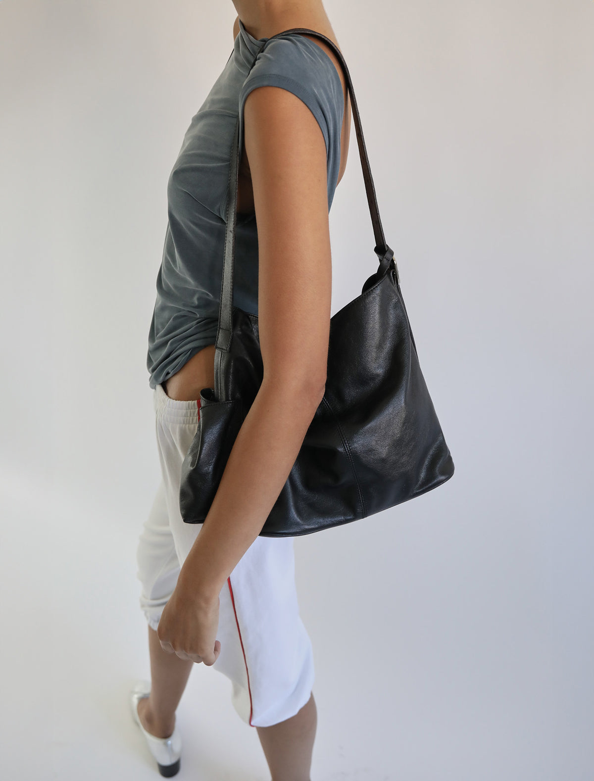 Mini campnou leather bag laptop black