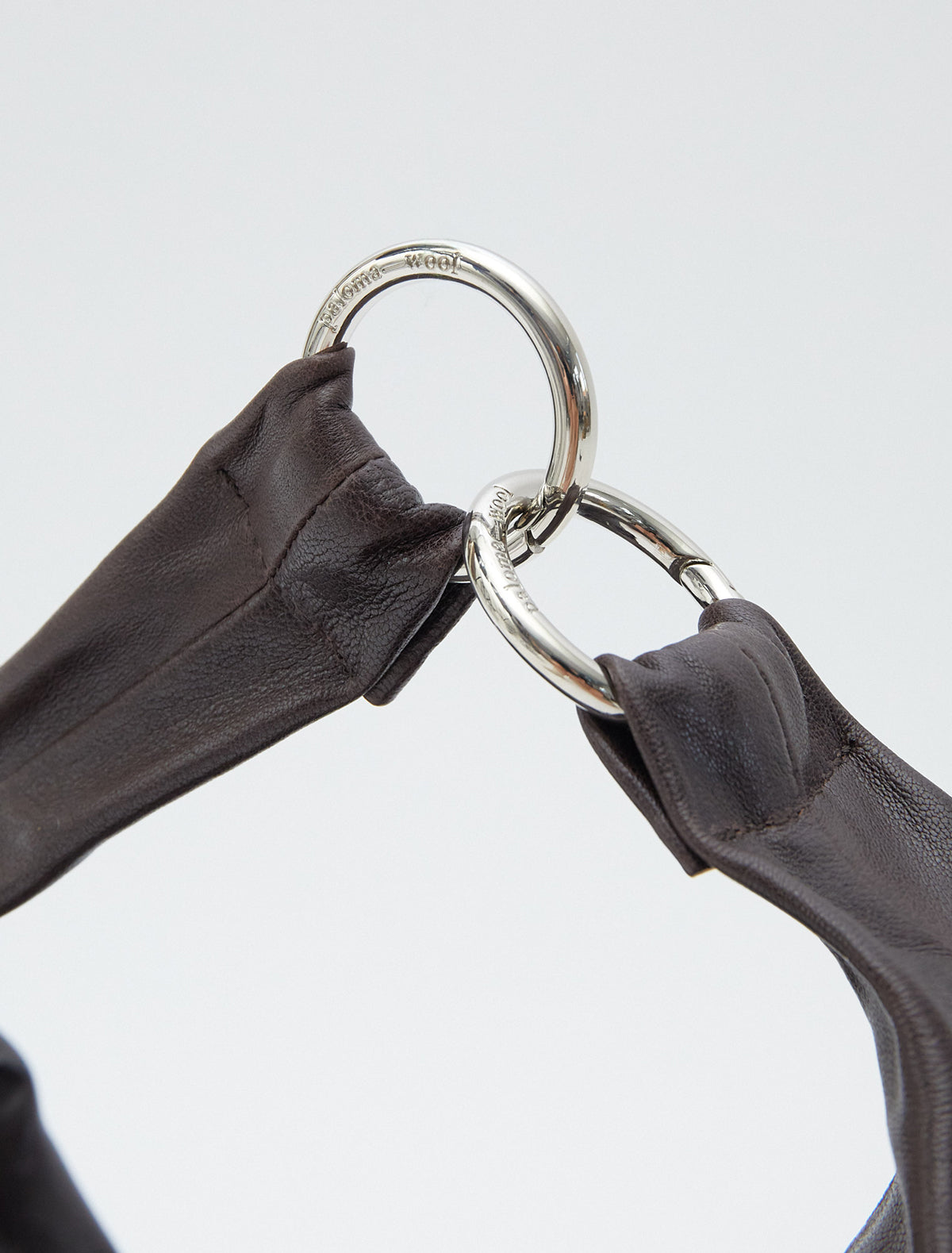 Dry elongated wrap around hobo style shoulder bag newbrown