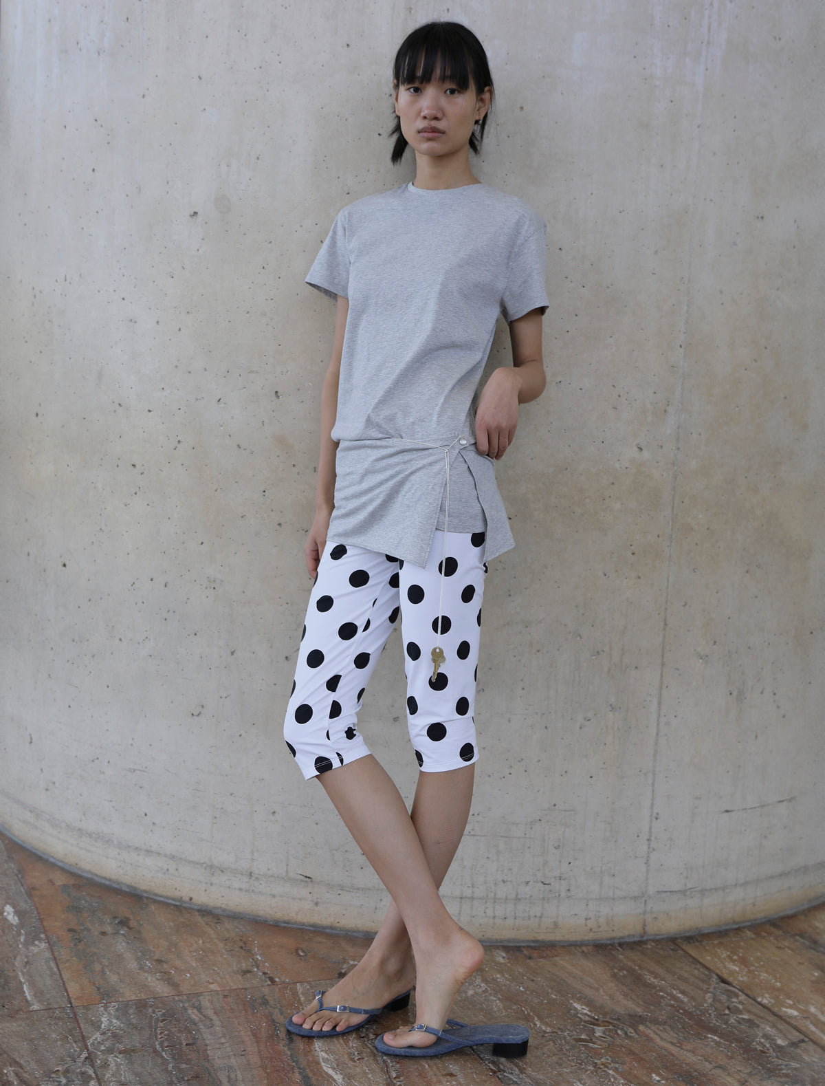 Turrini loose short sleeve tee attached overskirt