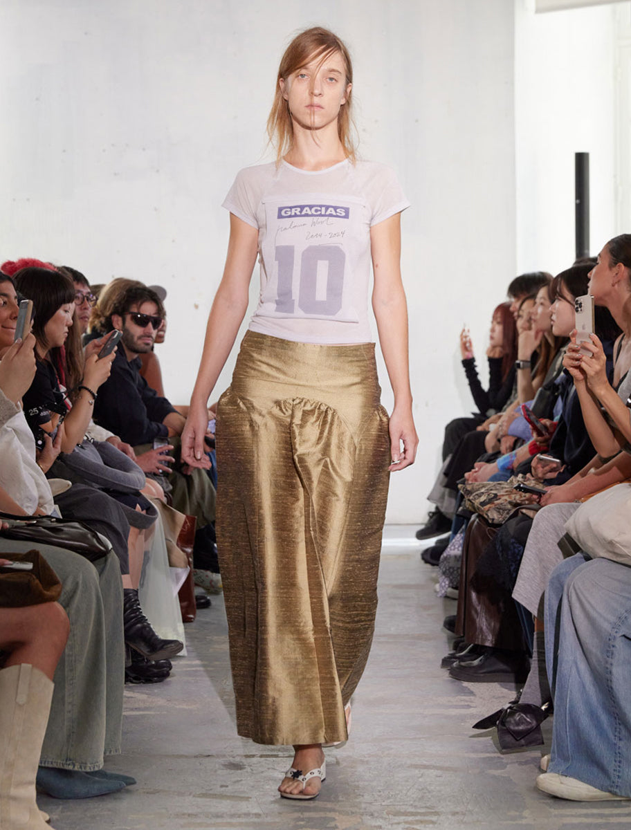 Pallon low waist silk skirt