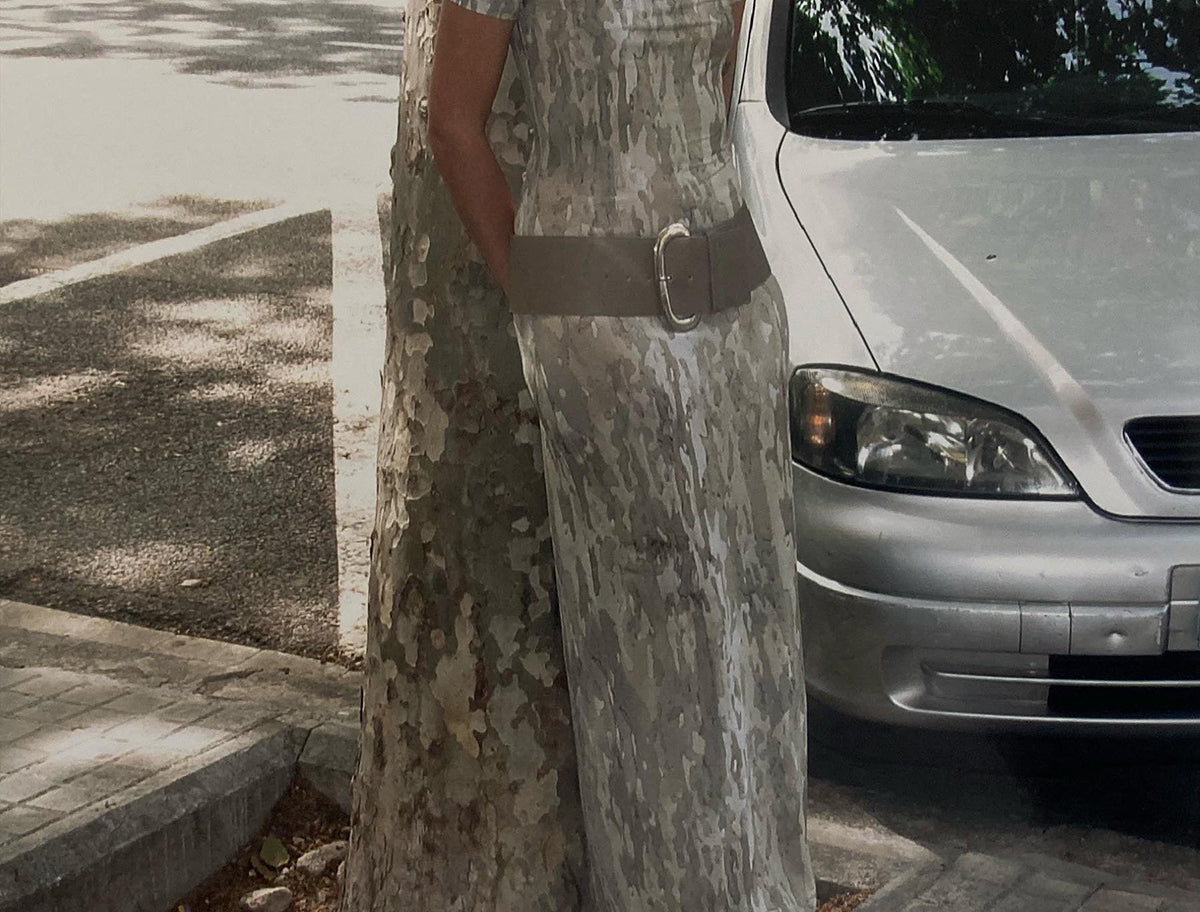 Ciutadella transparent long dress arbol print