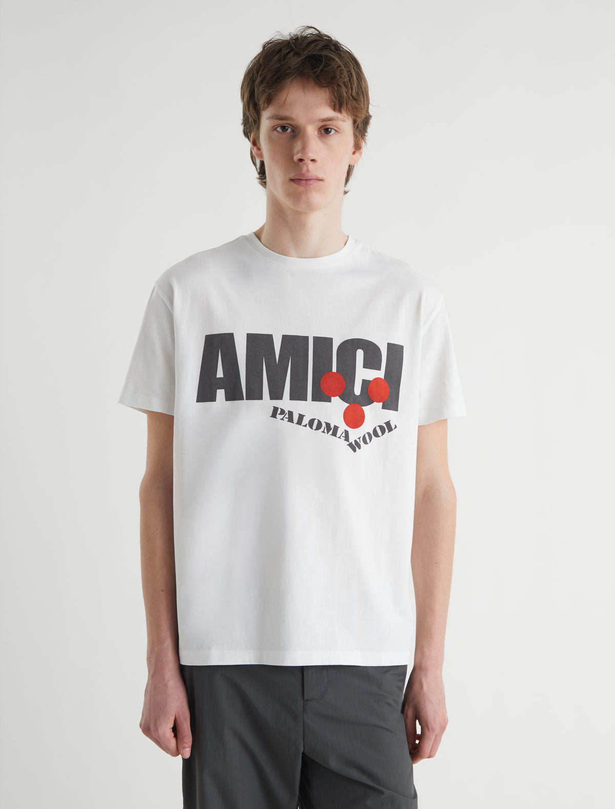 AMICCI I-Men's short-sleeved T-shirt featuring a front print