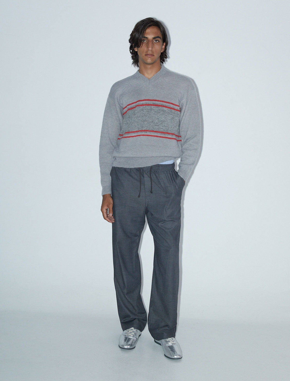 St pauls school uniform sweater stripes chest