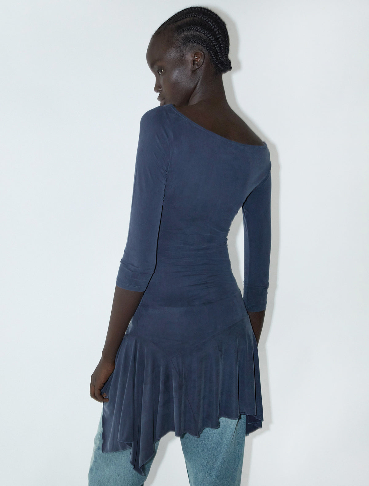 Benito cupro asymmetric mini dress