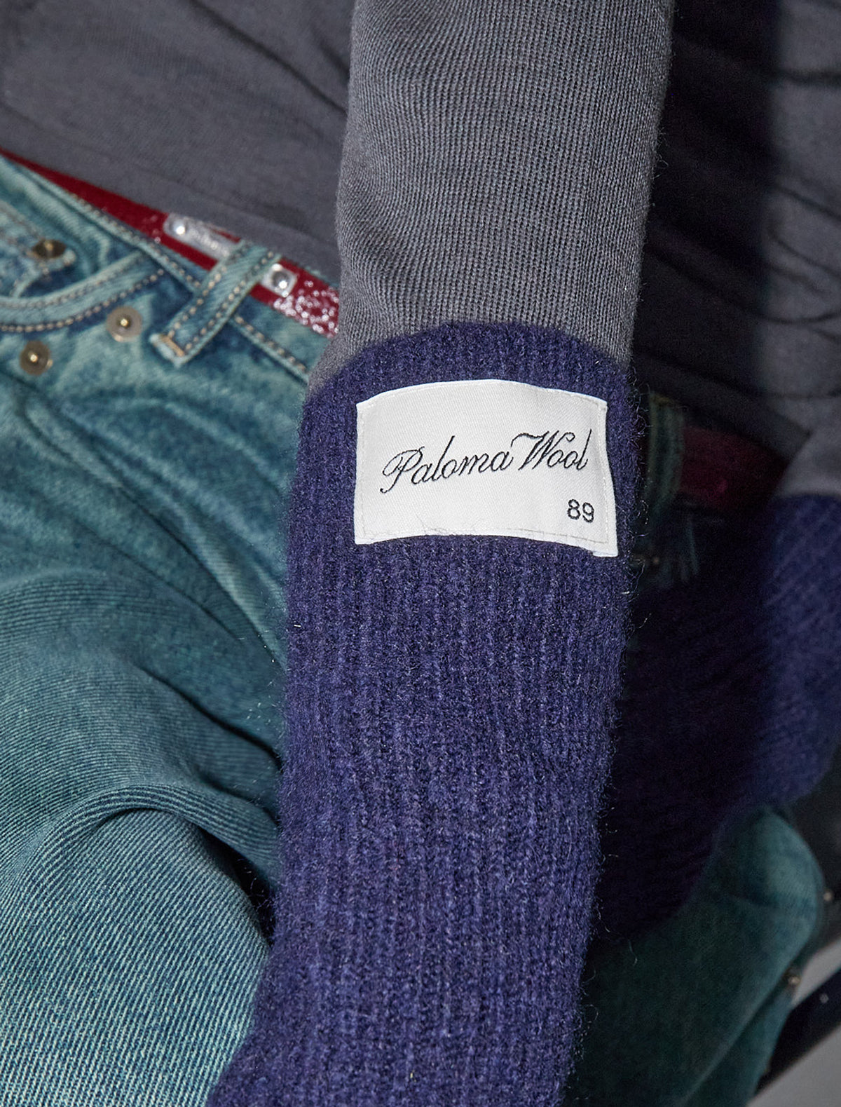Peter knitted gloves label darknavy
