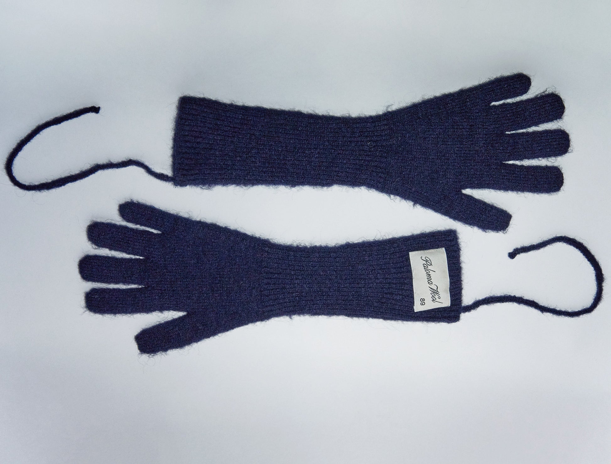 Peter knitted gloves label darknavy