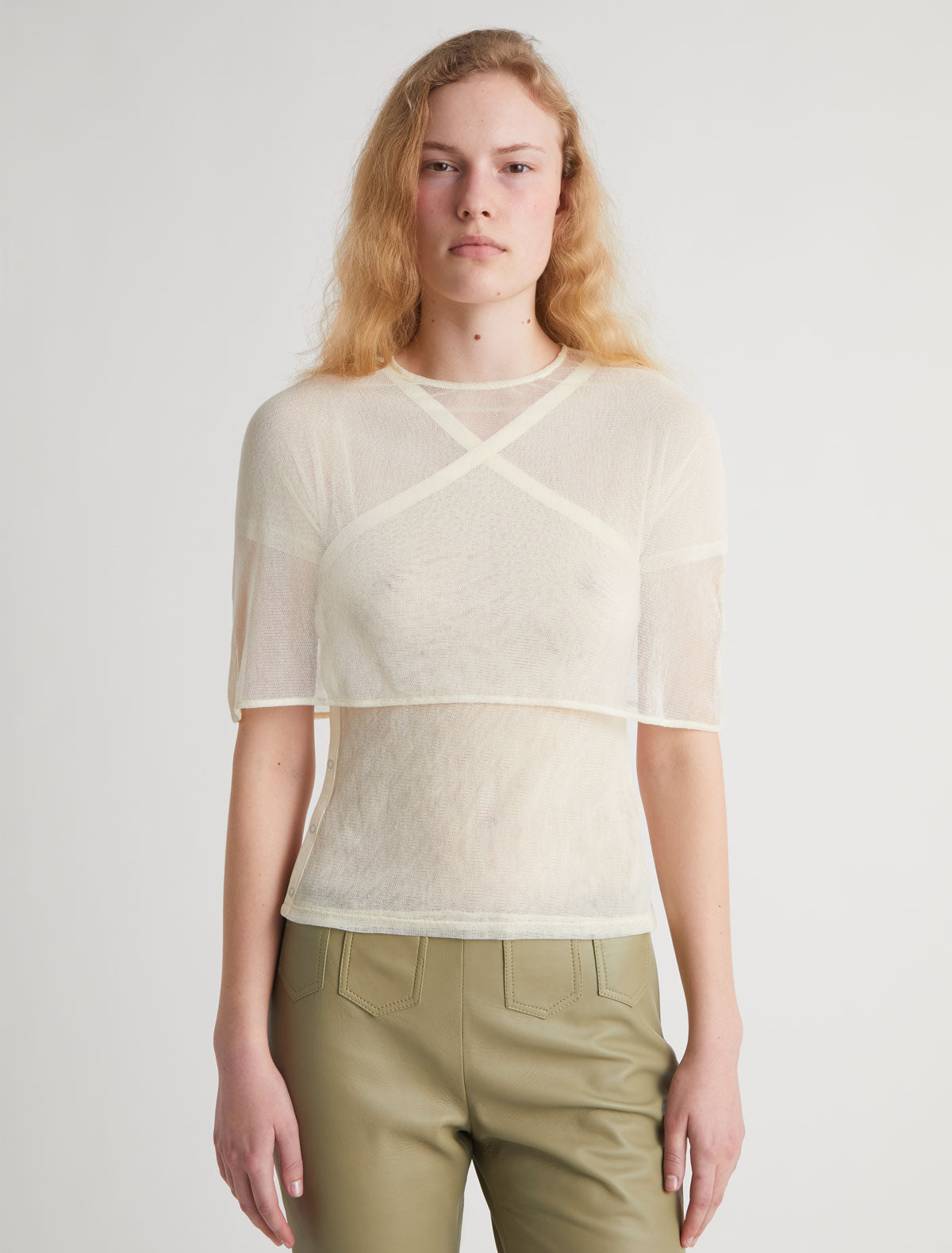 BOLDO-Off white tulle cape made from soft, delicate cotton tulle