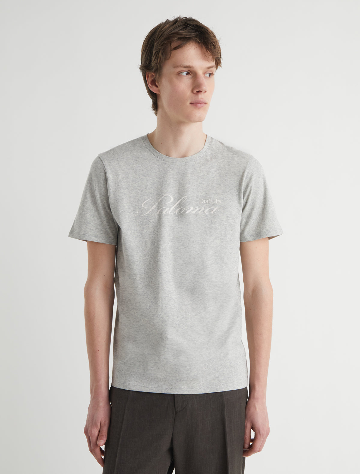 DRINKING B-Grey organic men's cotton t-shirt with print – paloma wool