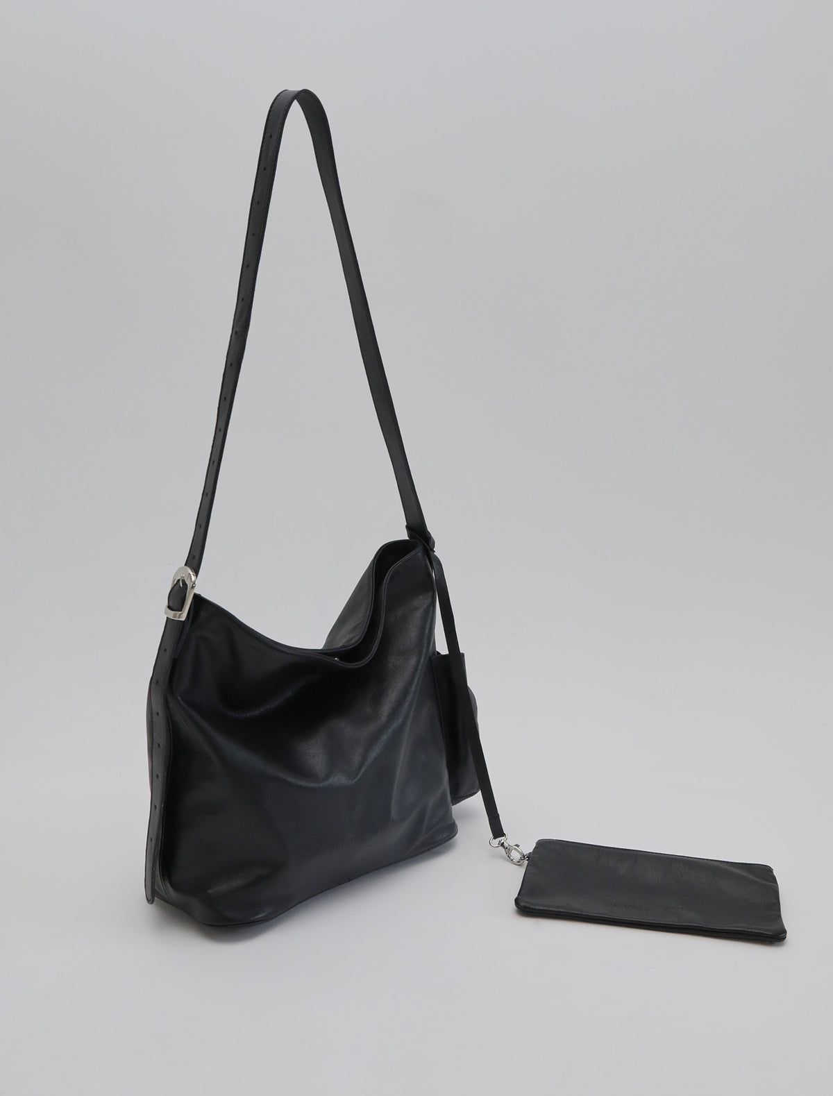 Mini campnou leather bag laptop black