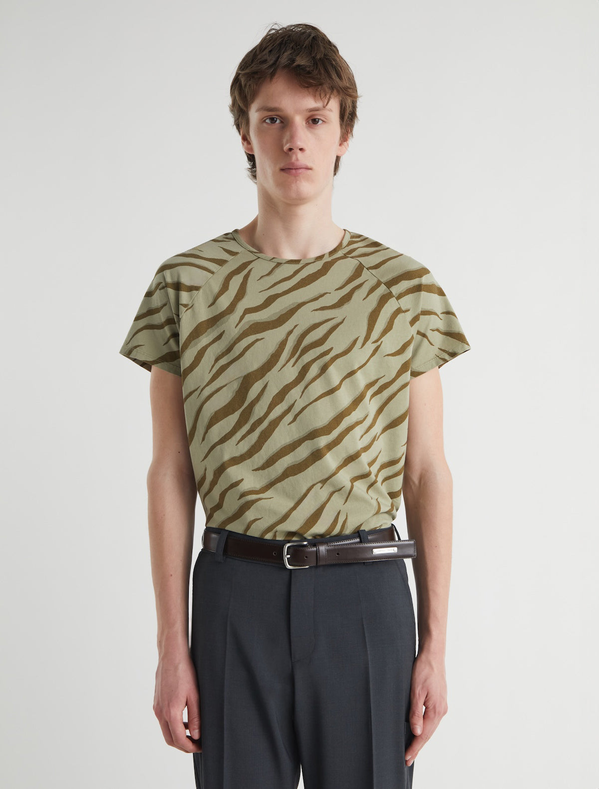 SAVINA B-Short-sleeve top with a zebra print and raglan sleeves