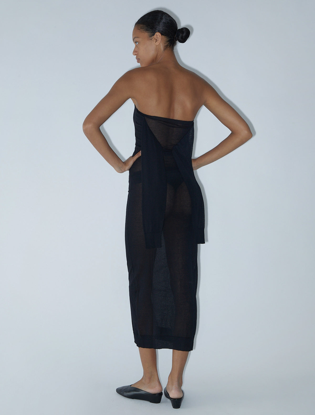 Folded button dress fitted bandeau decorative buttons folded cardigan