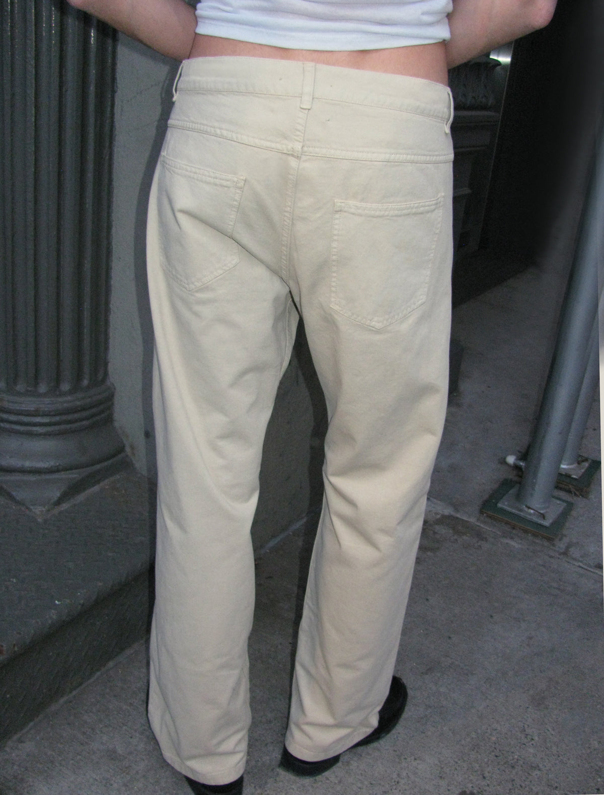 Crowd b men twill pants ecru