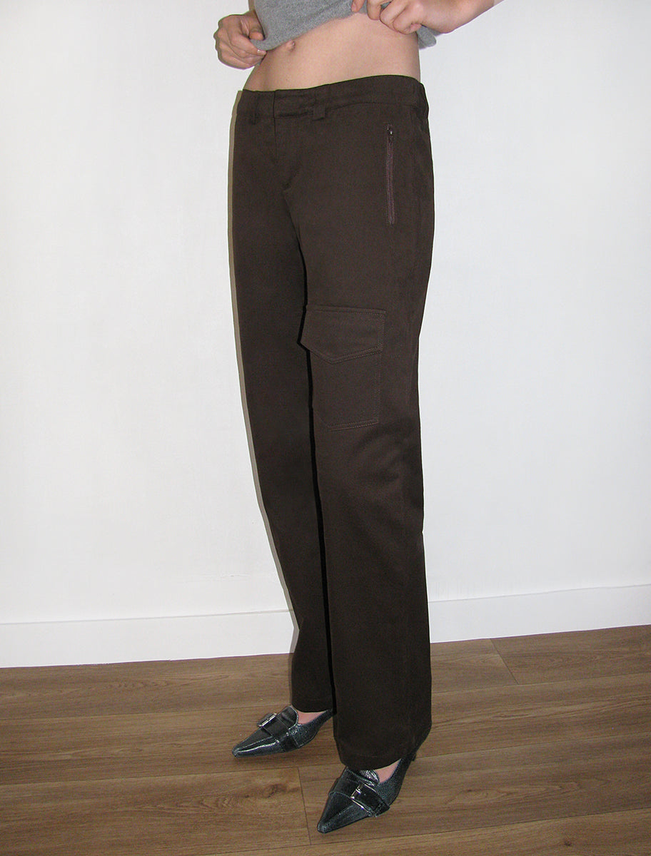 URONE-Straight-leg pants with side and front pockets