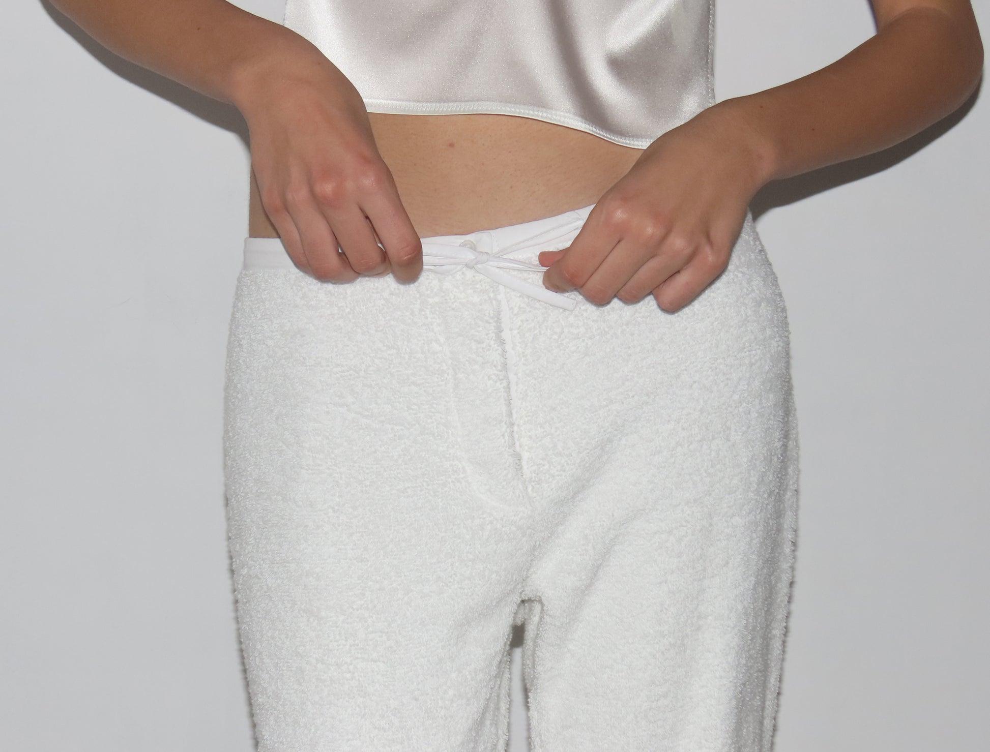 Suspiritos terry cloth pants elastic hem