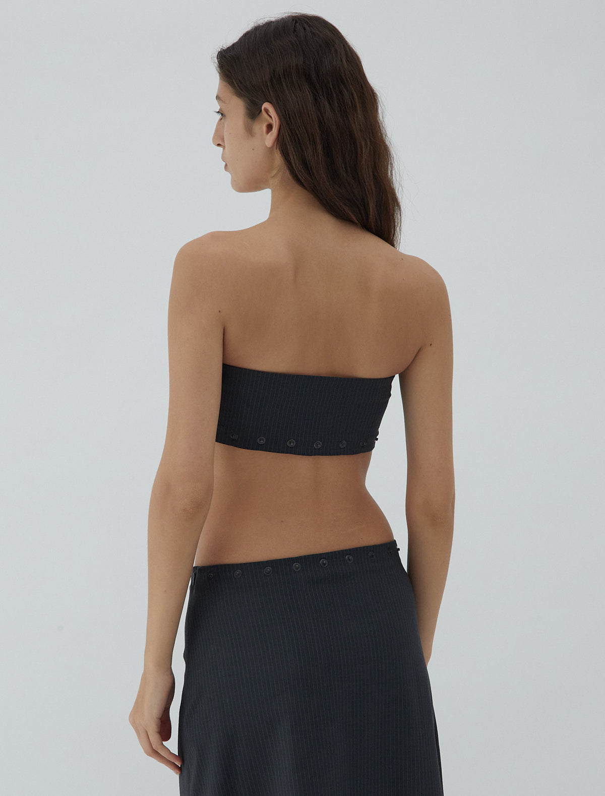Nita short bandeau top side zipper snaps