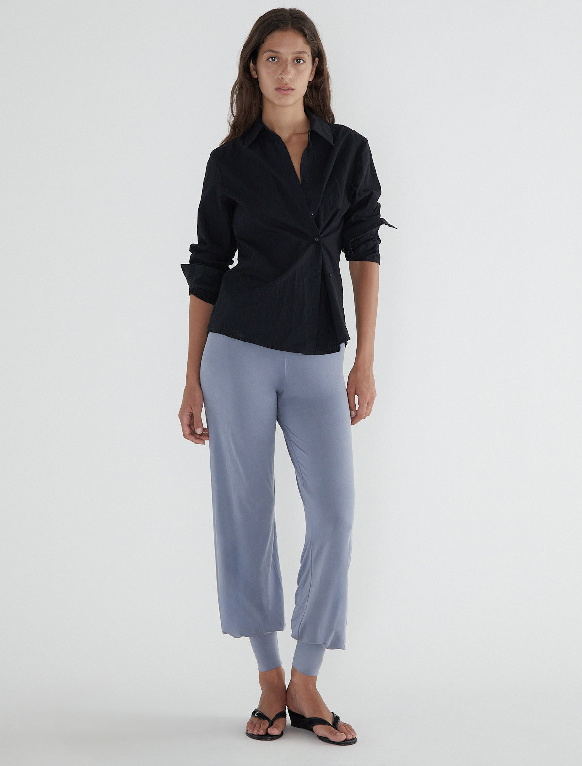 Manuela ballon style cupro trousers fitted cuff