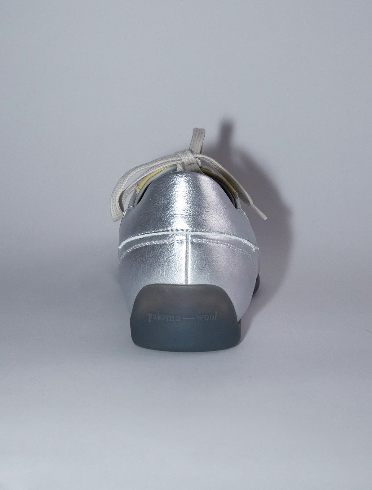 Miles laceup men leather sneakers rubber sole silver