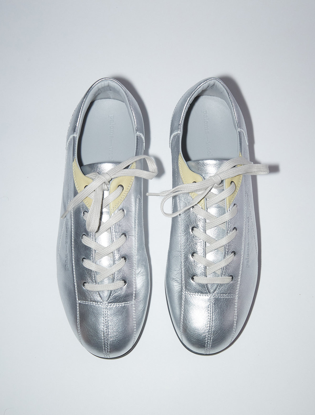 Miles laceup men leather sneakers rubber sole silver