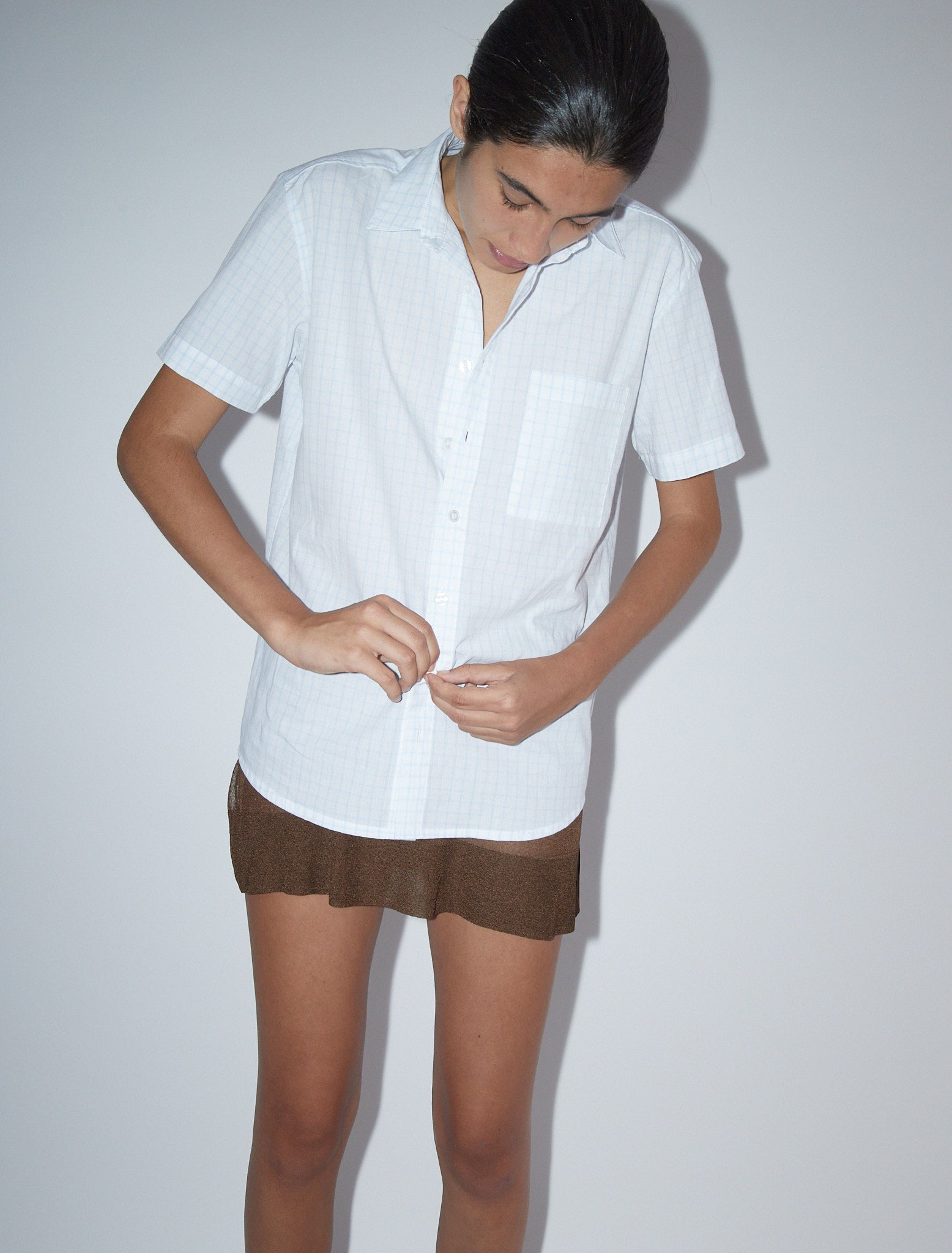 Tiza short sleeved checkered shirt