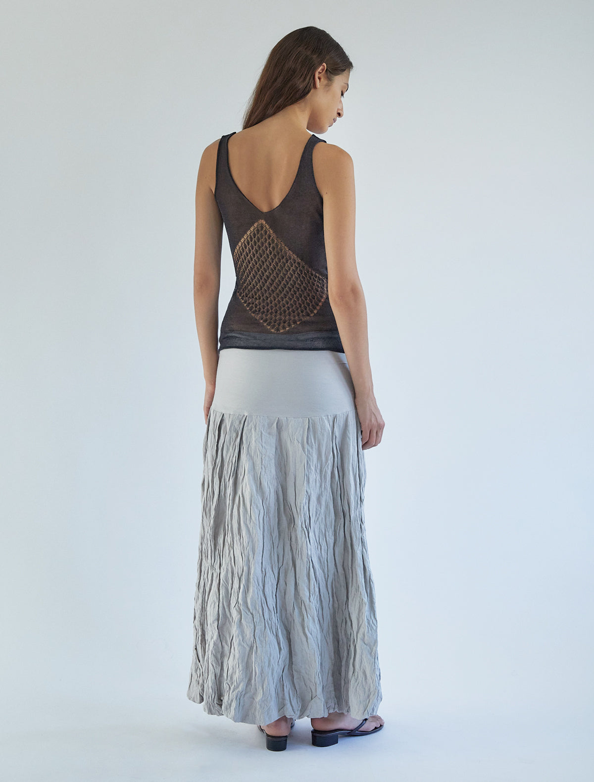 Lupita fitted knitted top diamond shaped detail