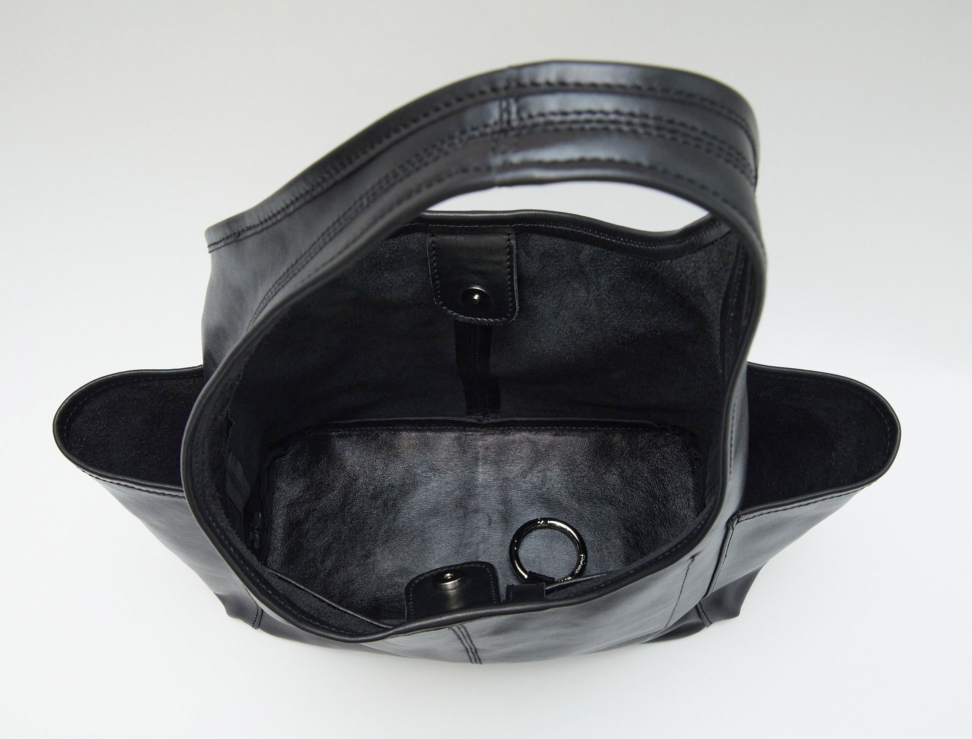 Sakura soft unlined bag two pockets black