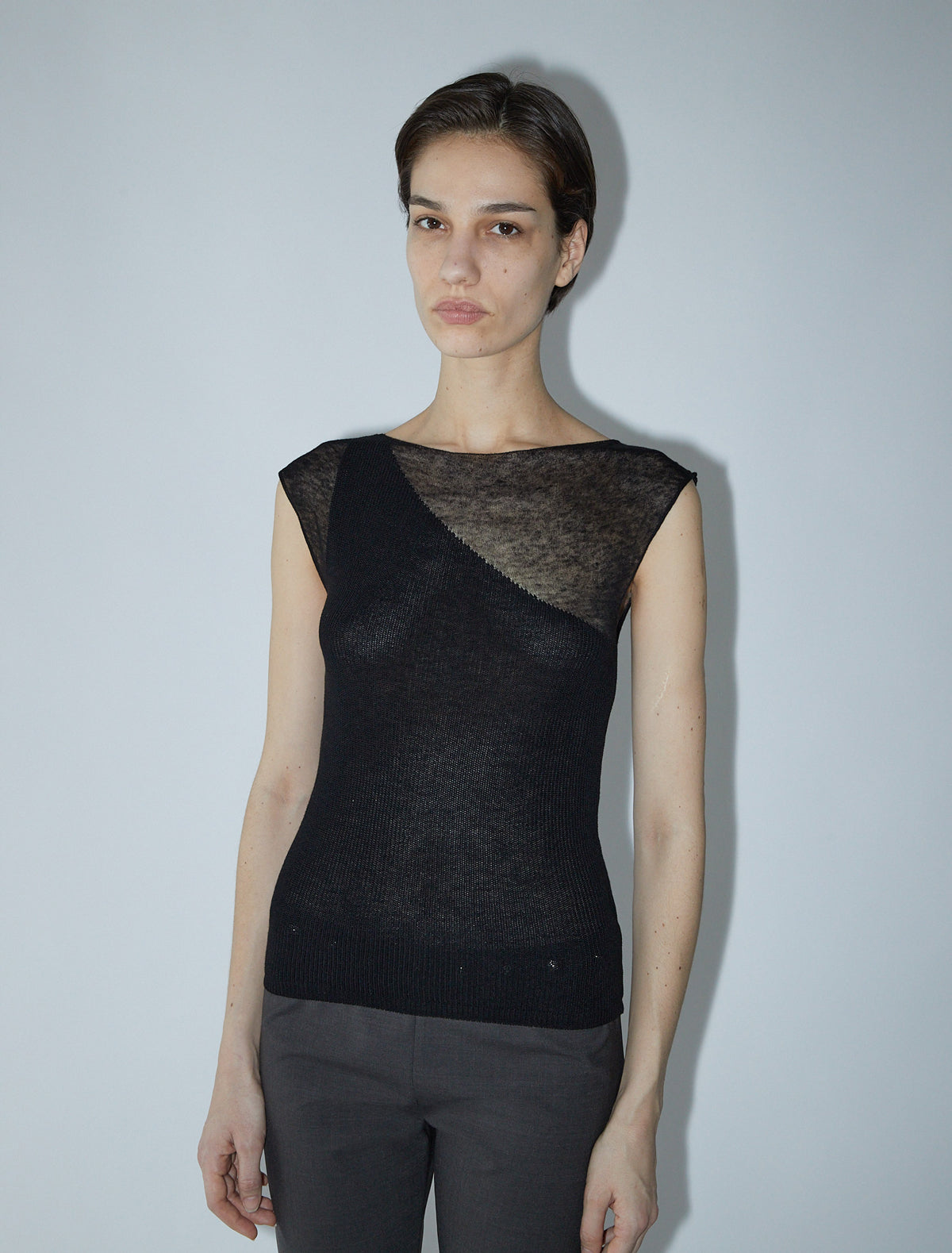 Nomel top double layer effect black