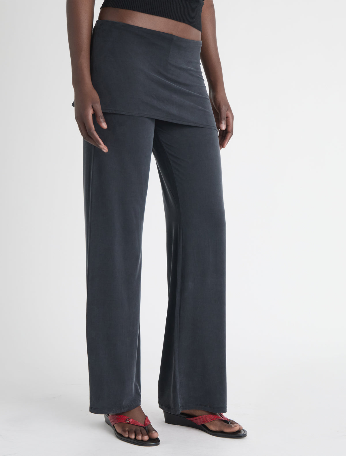 palomawool カットソー itimi kitty shury ALEXIA- Black stitched pants and mini-skirt piece – paloma wool