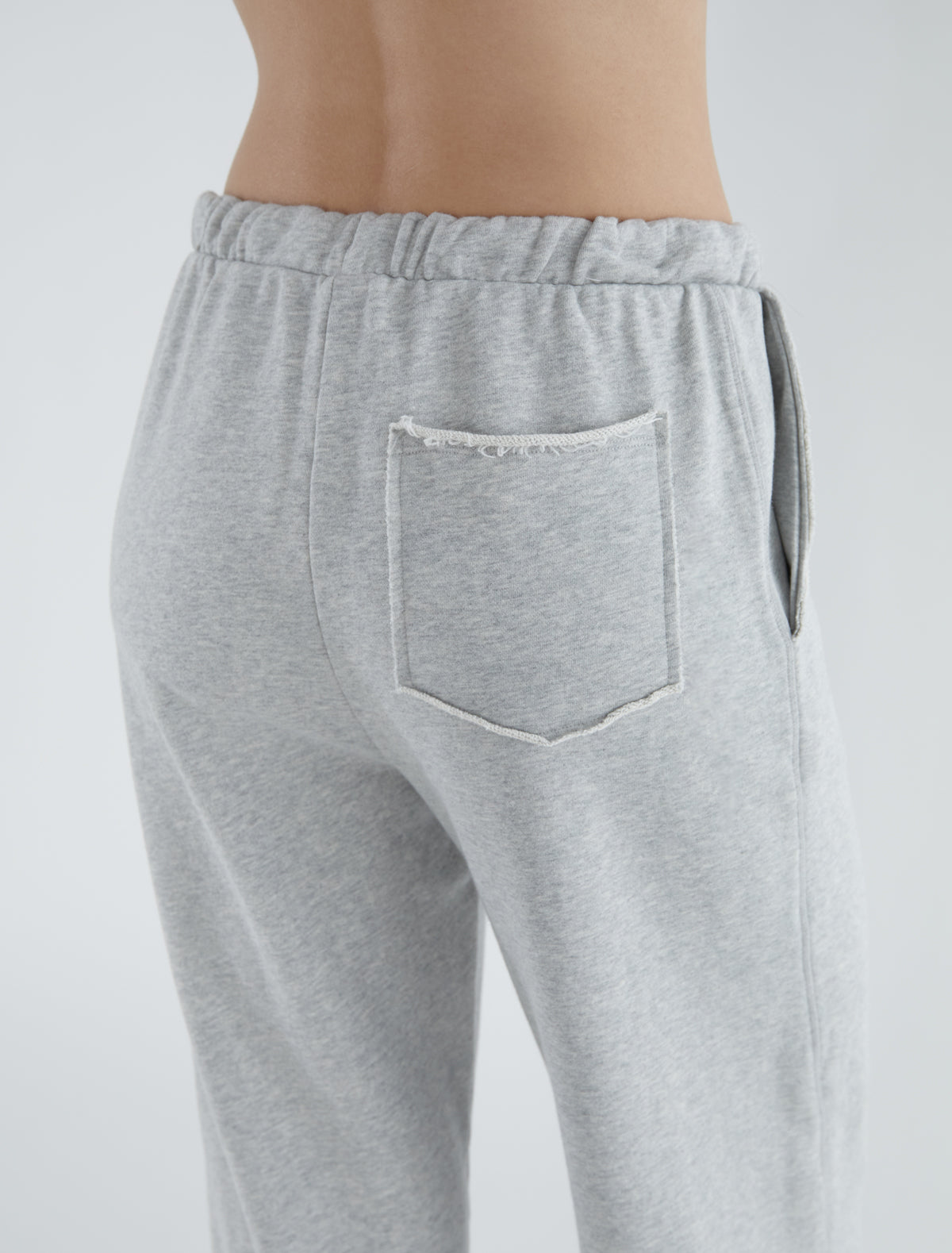 Cooper long sweatpants cuffs hem lightgrey
