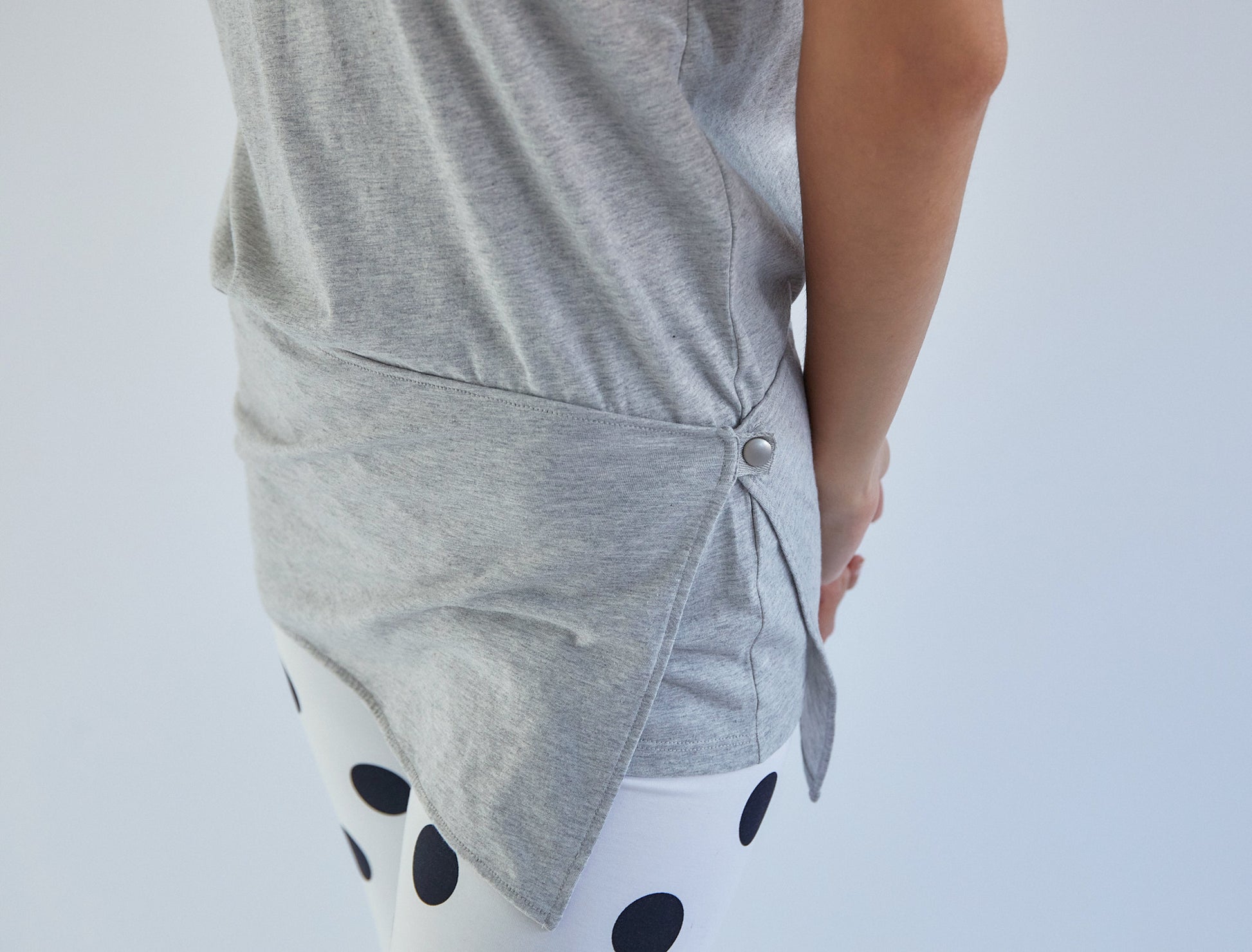 Turrini loose short sleeve tee attached overskirt