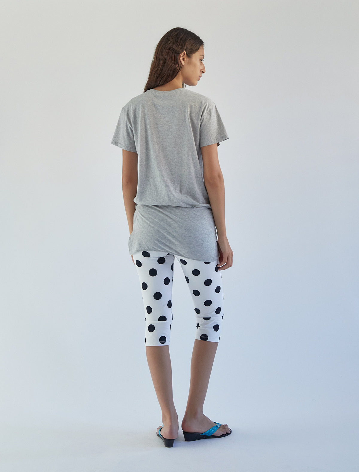 Turrini loose short sleeve tee attached overskirt