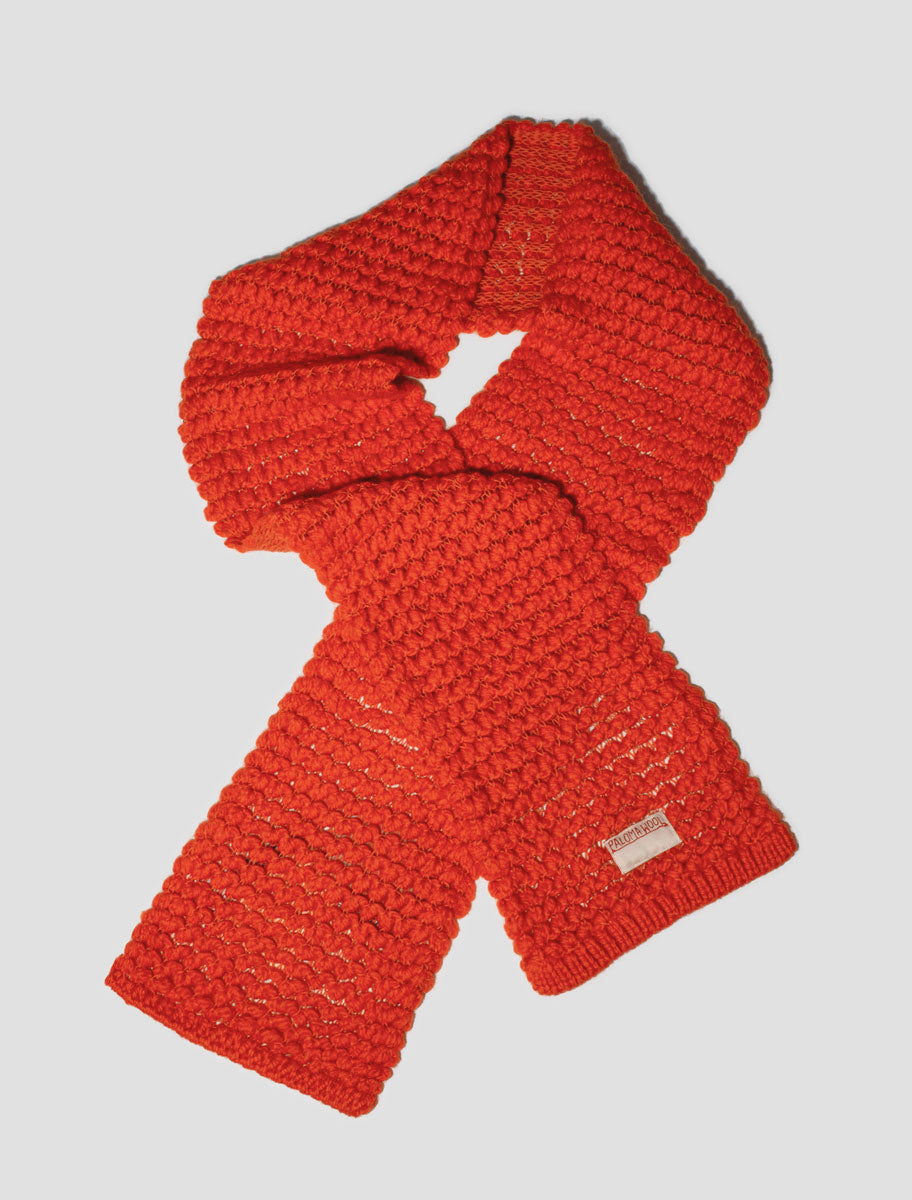 GUILLAO-Red Mixed knitted scarf