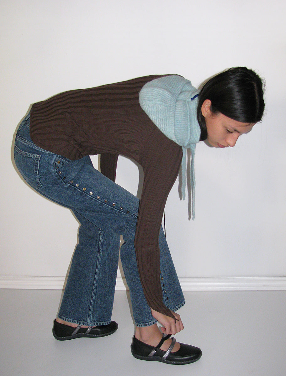 002km rubber sole sporty leather ballerina silver velcro black