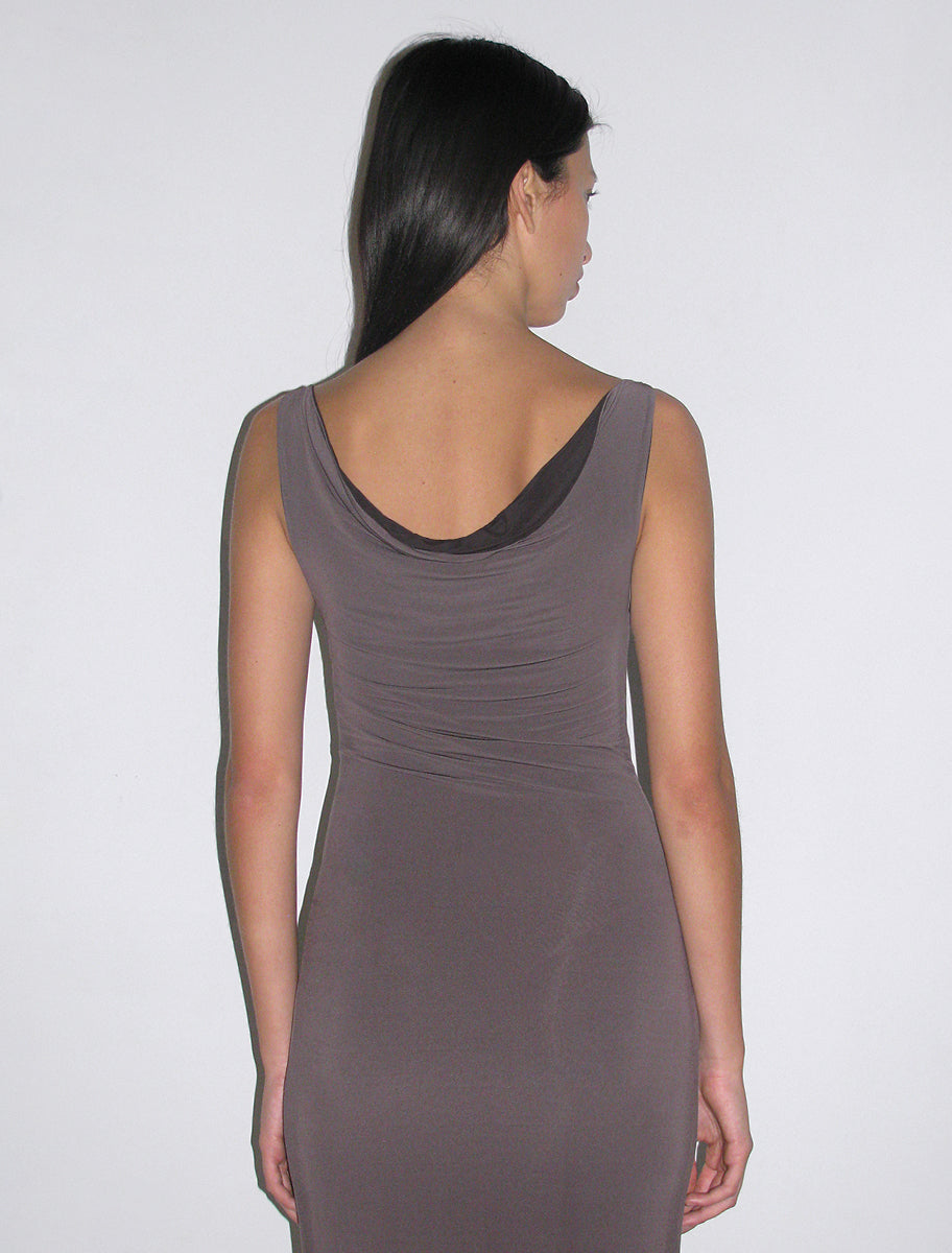 Carollan two color reversible viscose long dress