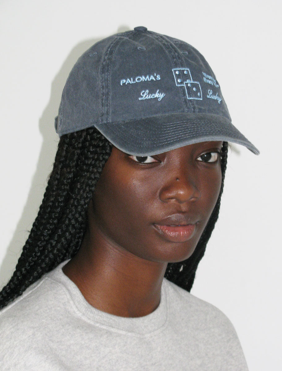 LUCKY-Baseball cap with 'Lucky' embroidery