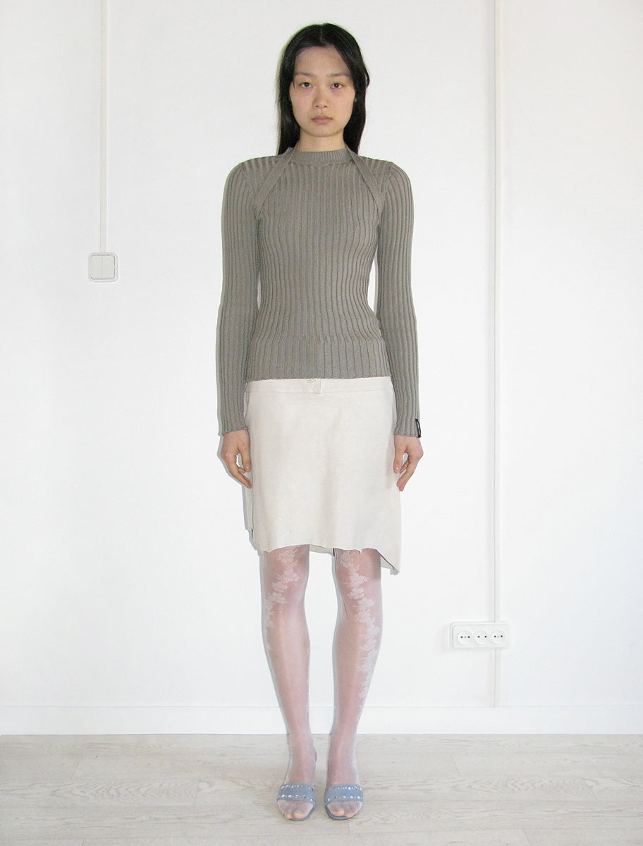 DENYS-Organic cotton long sleeved sweater with shoulder