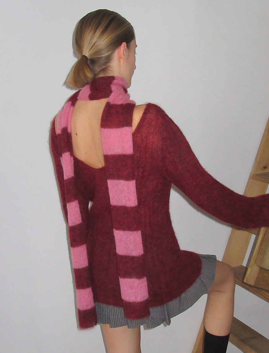 CAMPANILLA-Delicate bicolor knitted scarf
