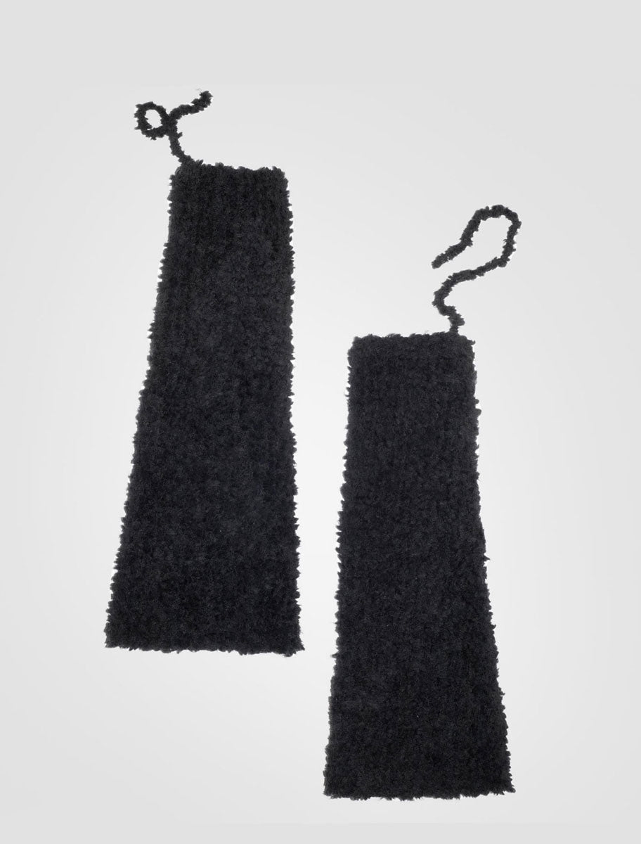 Jolie knitted leg warmers black