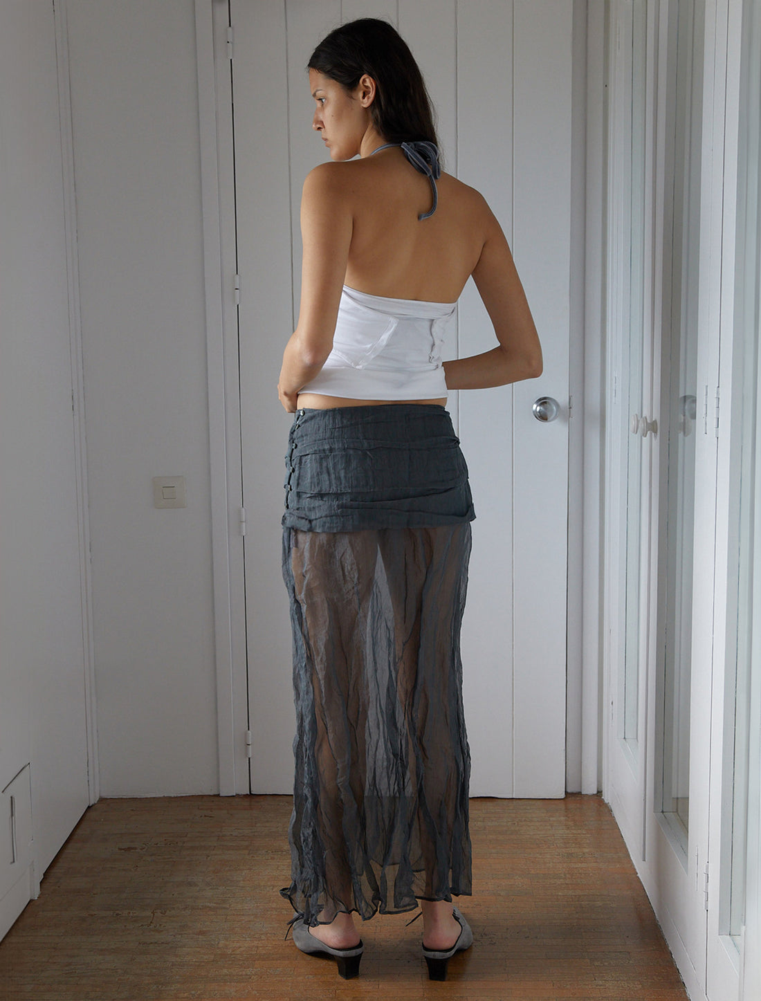 VIMESA Long Skirt - Feather Gray