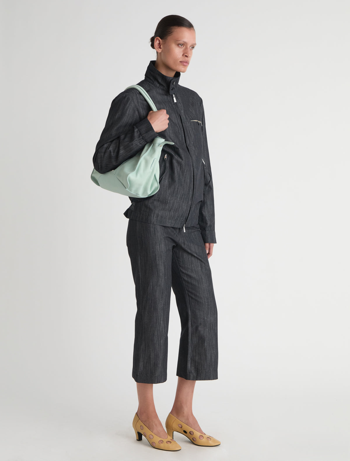 ALBANE-Denim jacket with a zip and snap-button closure – paloma wool