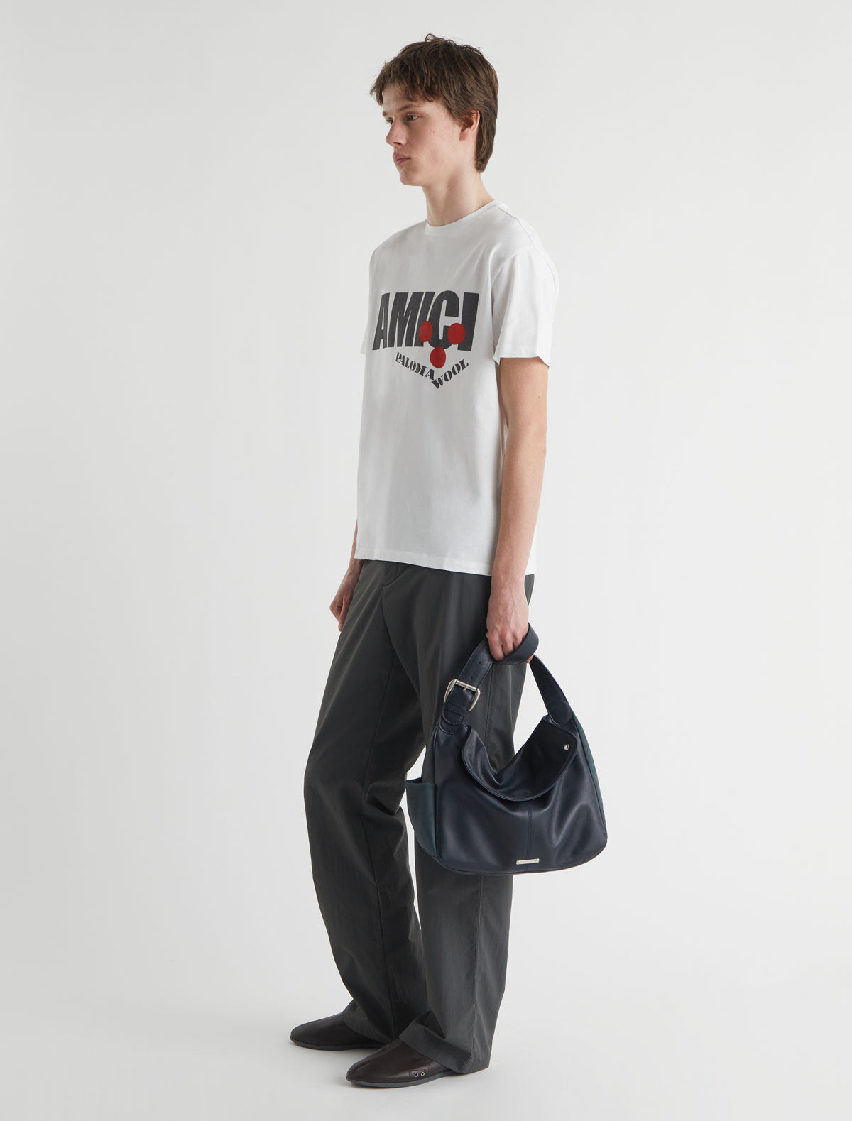 AMICCI I-Men's short-sleeved T-shirt featuring a front print