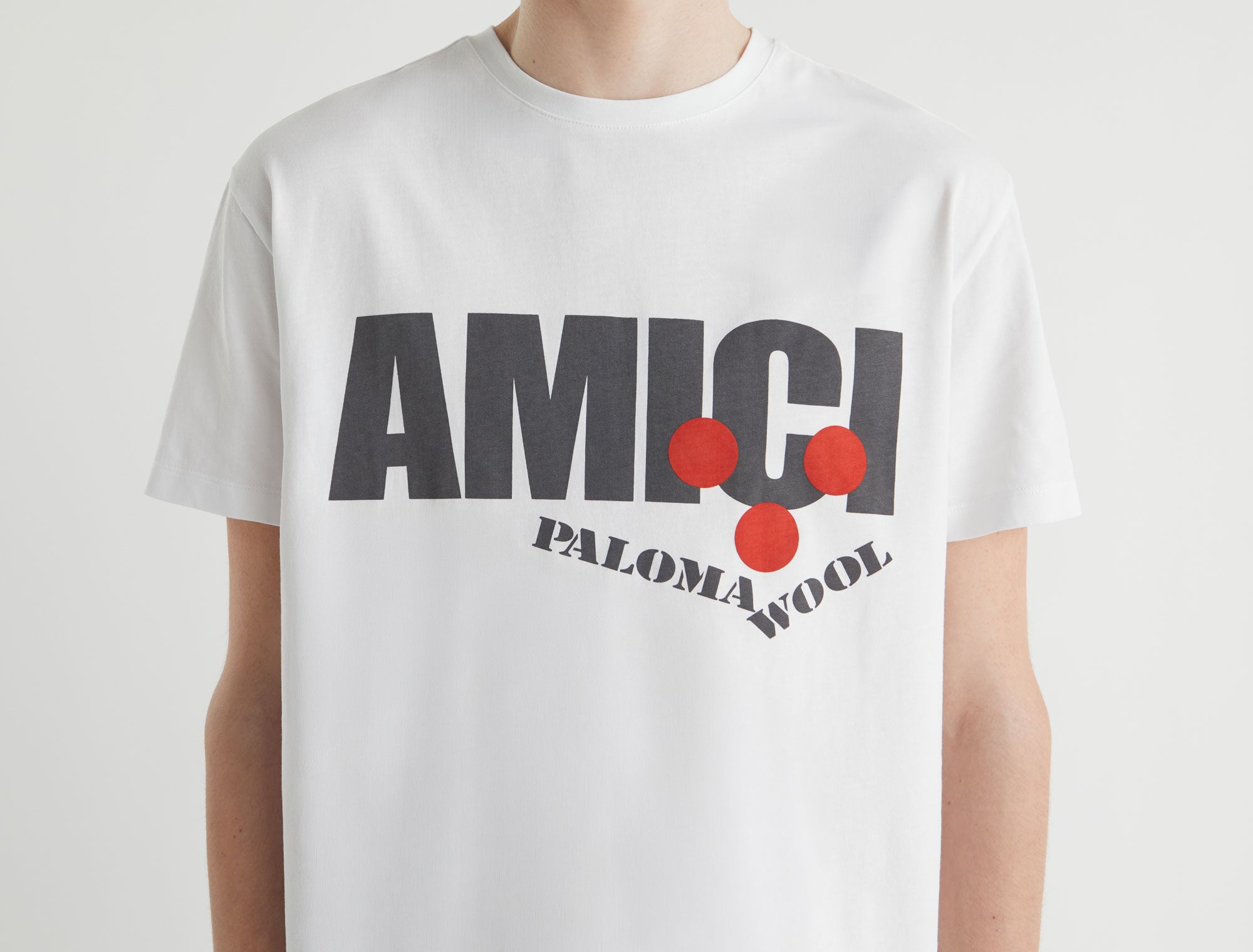 AMICCI I-Men's short-sleeved T-shirt featuring a front print