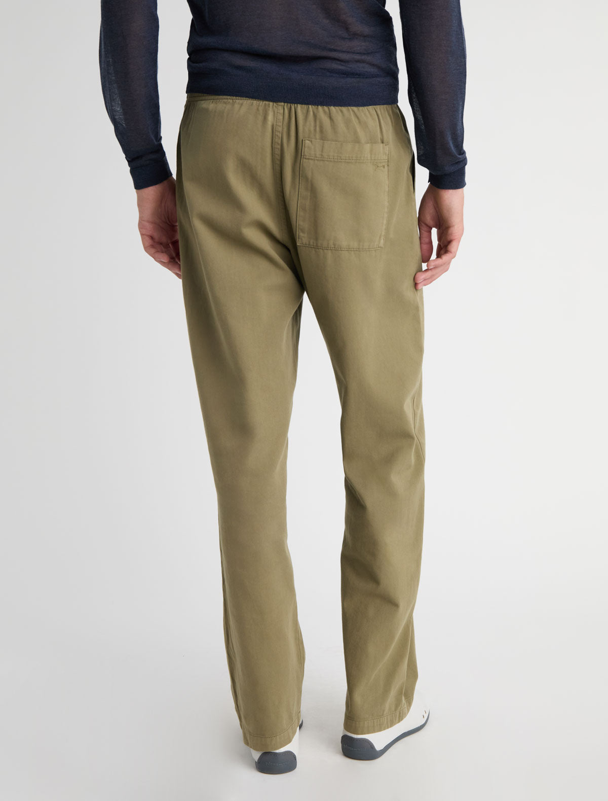 AMIGO-Khaki pants with an elasticated waistband and adjustable