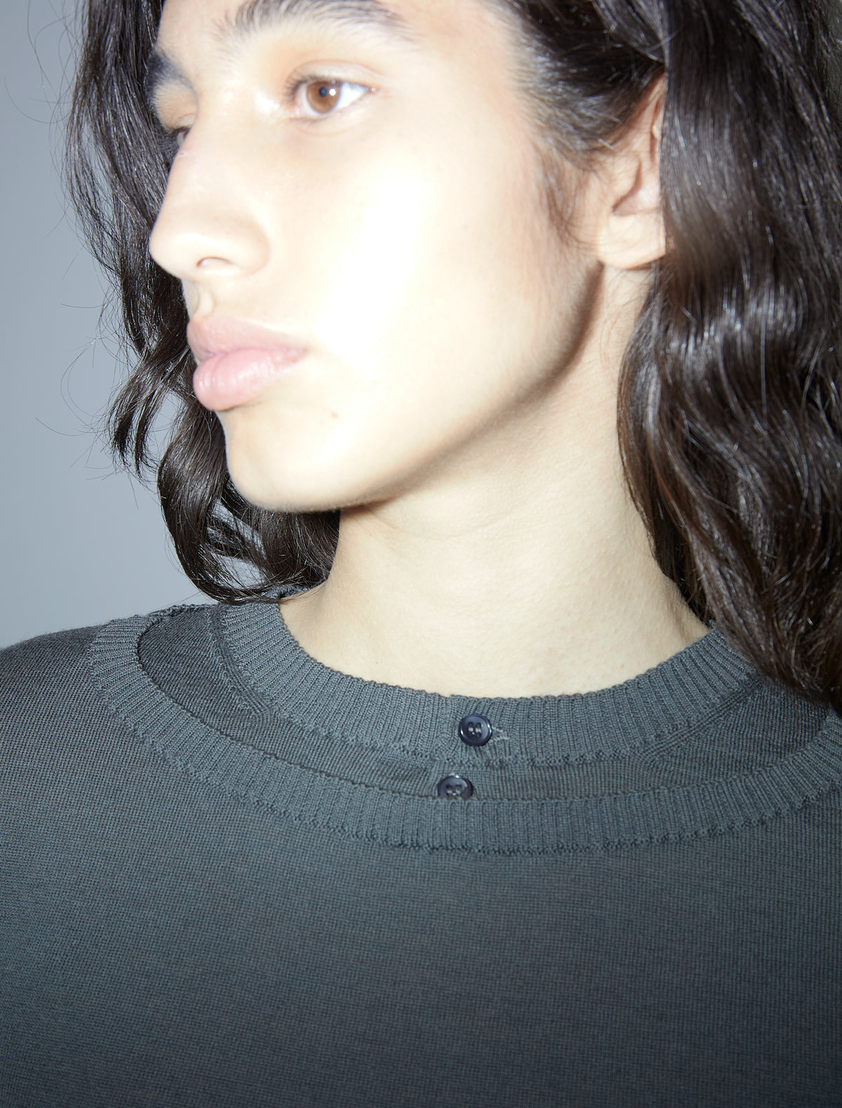 Giacos jumper double layered neckline hem sleeves