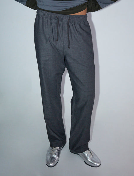 RENÉ-Grey casual pants with elastic waistband and paloma wool