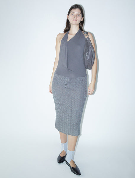 ENDRINA-Tube tricot skirt with openwork stitch – Paloma Wool
