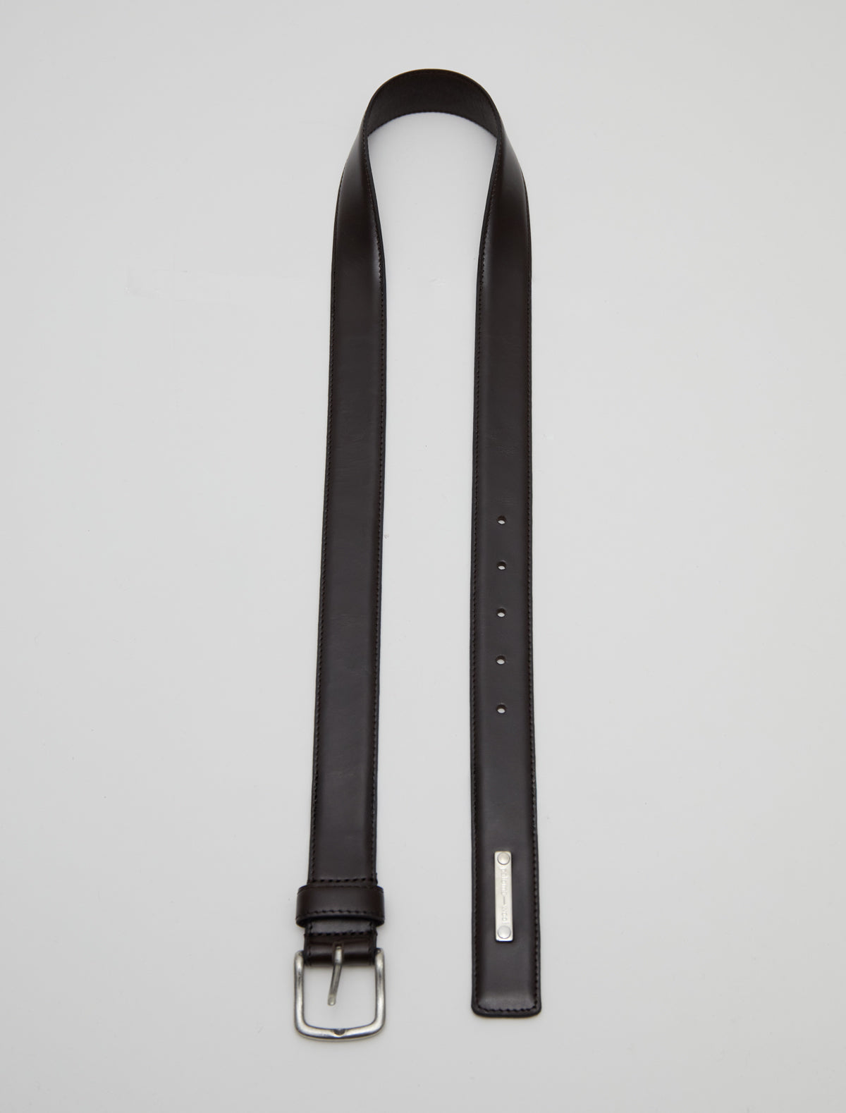 Fasir men belt personlizad plate brown