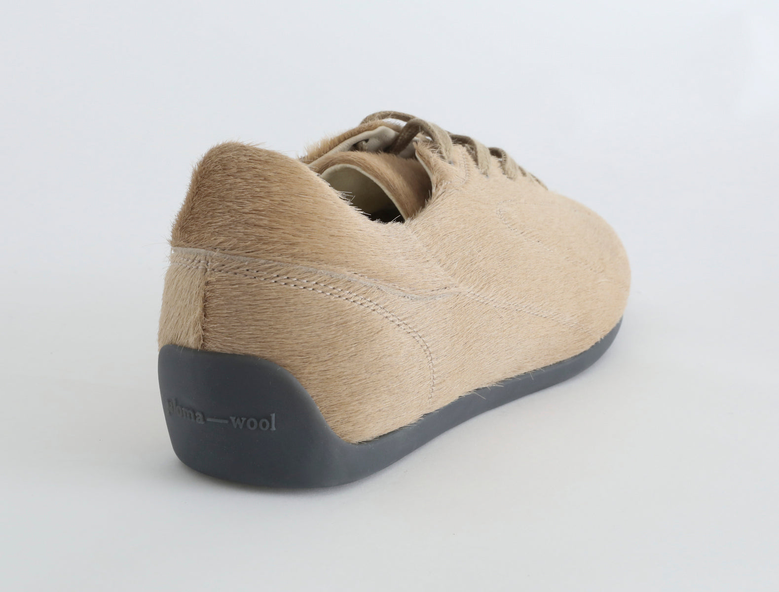 Miles laceup men leather sneakers rubber sole beige