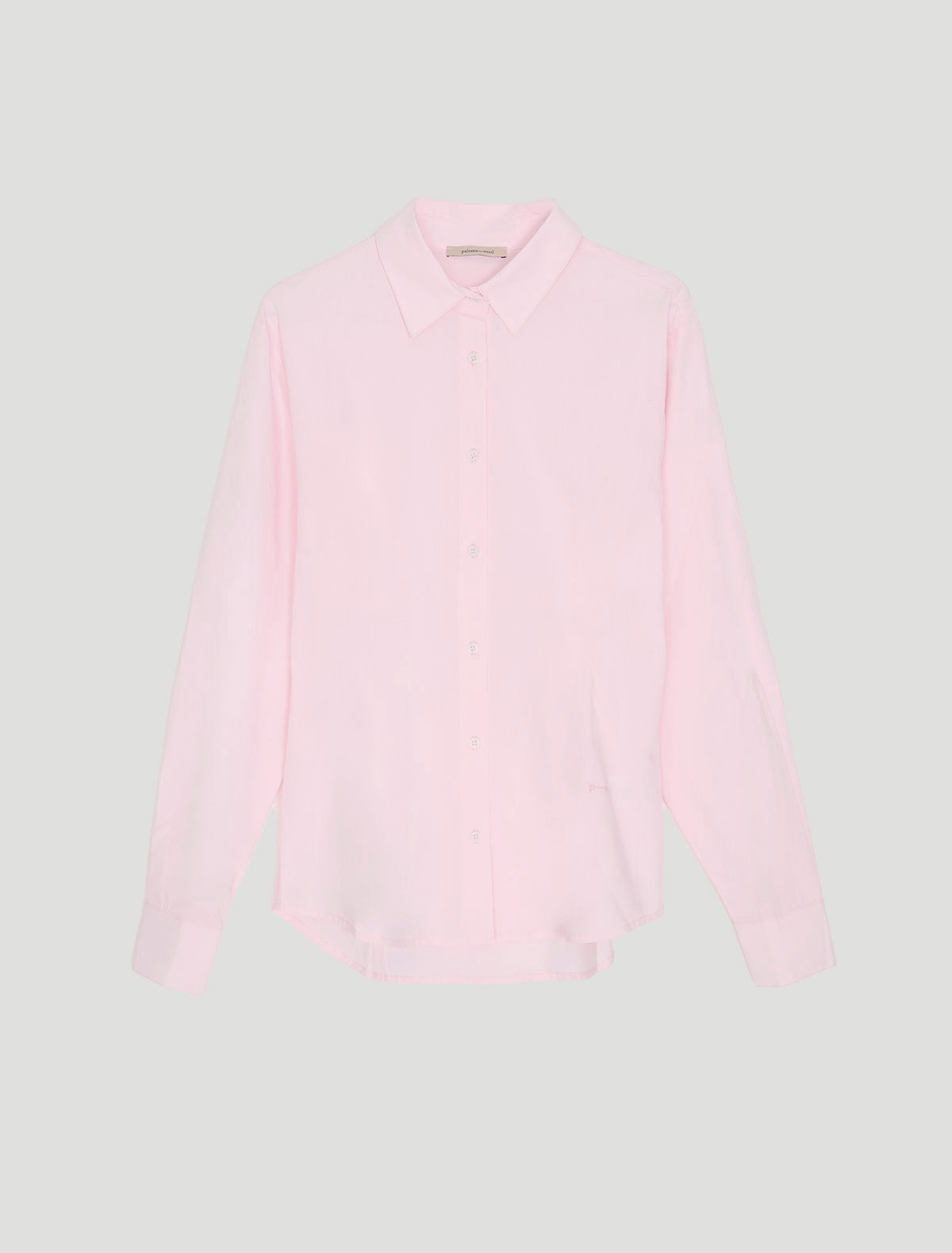 Bruna ii fitted long sleeve shirt embroidery pink