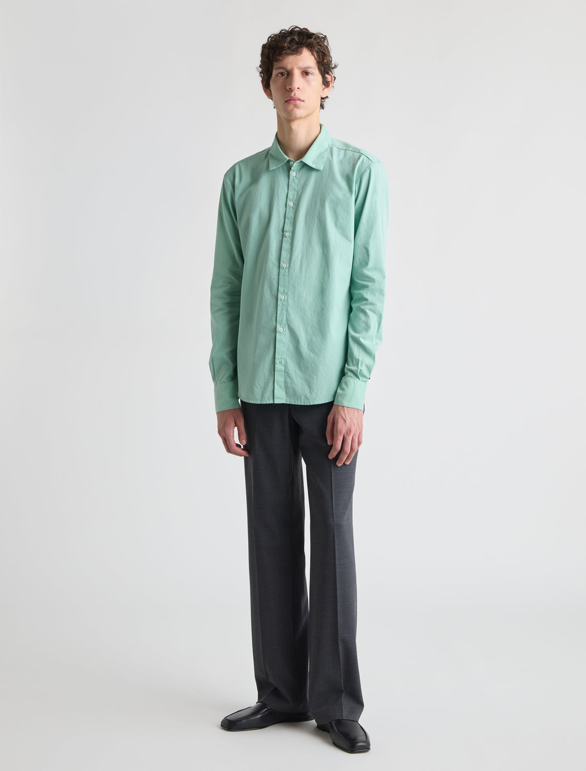 Bailen mens shirt featuring pw embroidery mint