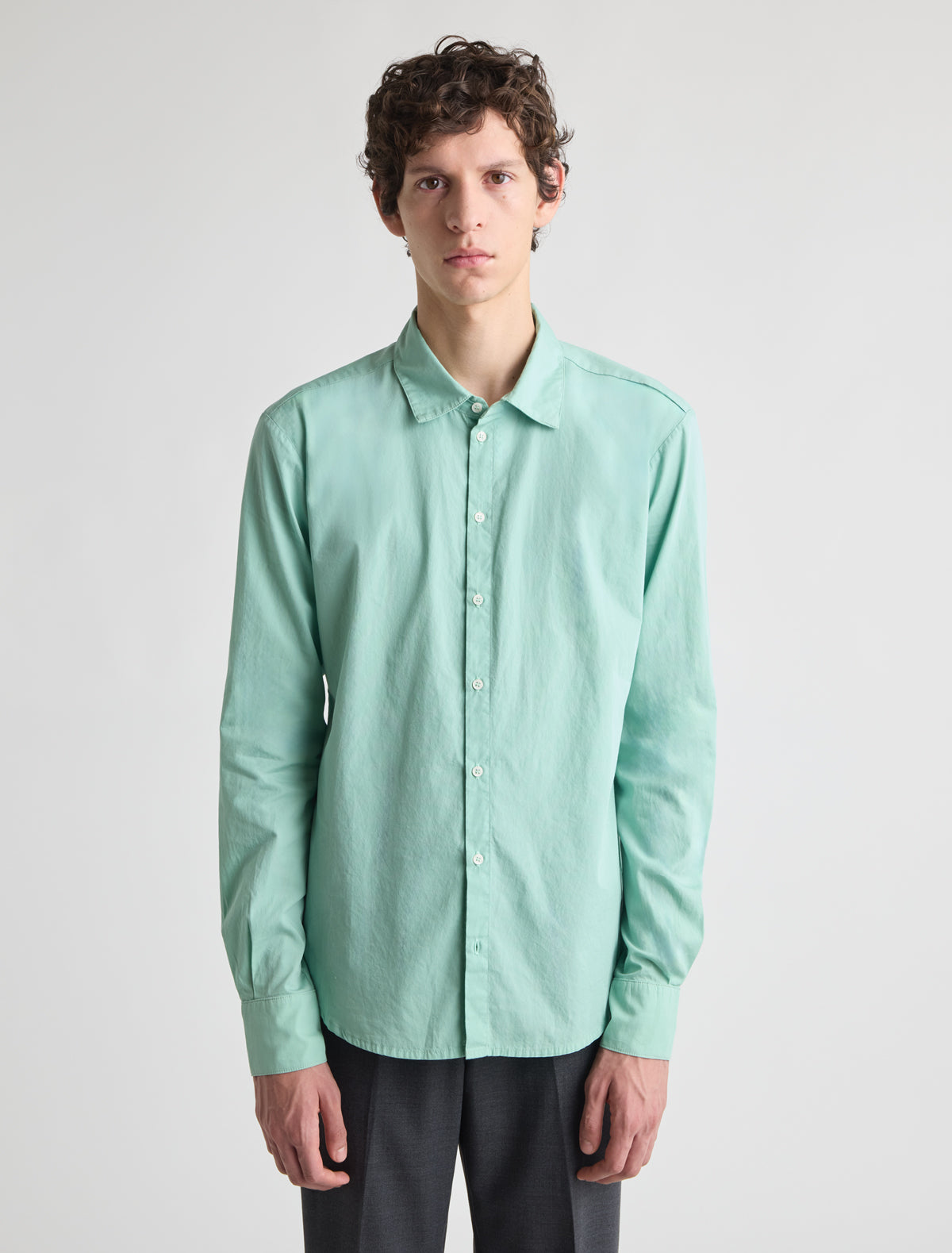 Bailen mens shirt featuring pw embroidery mint